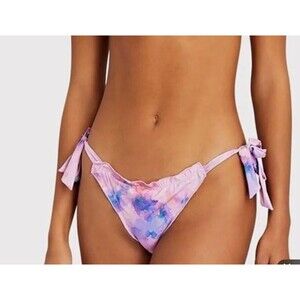 Frankies Bikinis Colby Watercolor Floral Tie Side Bikini Bottom XS